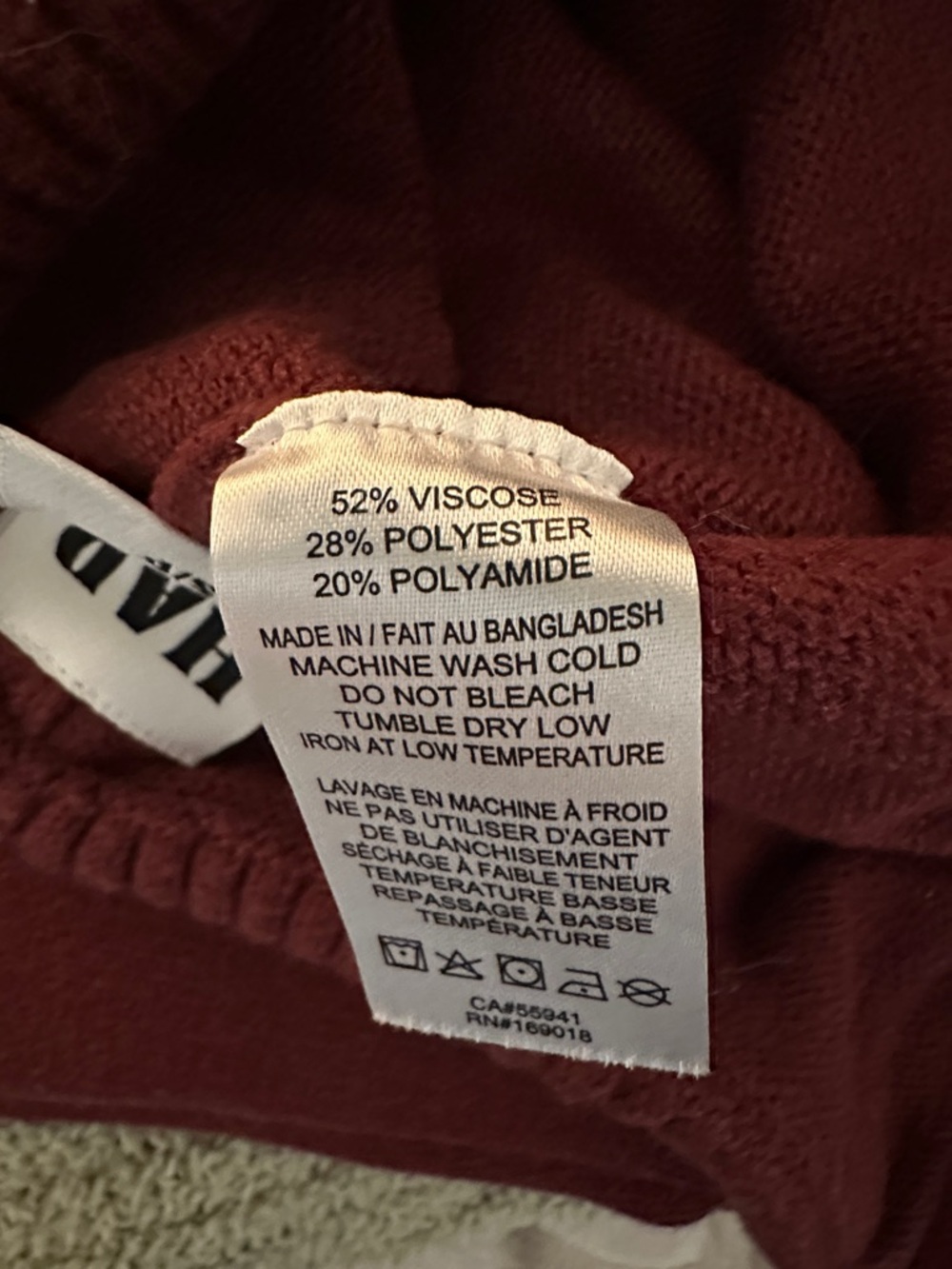 Harlow Maroon Women’s  Pants & Hoodie Set - Picture 4 of 4